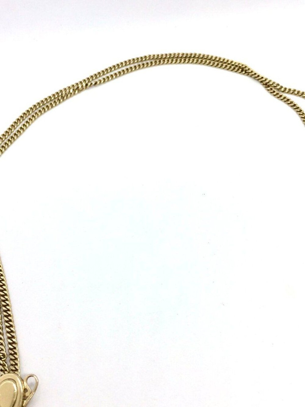 VICTORIAN REVIVAL NECKLACE Adjustable Slider Fob Albert Chain Gold Tone Vintage