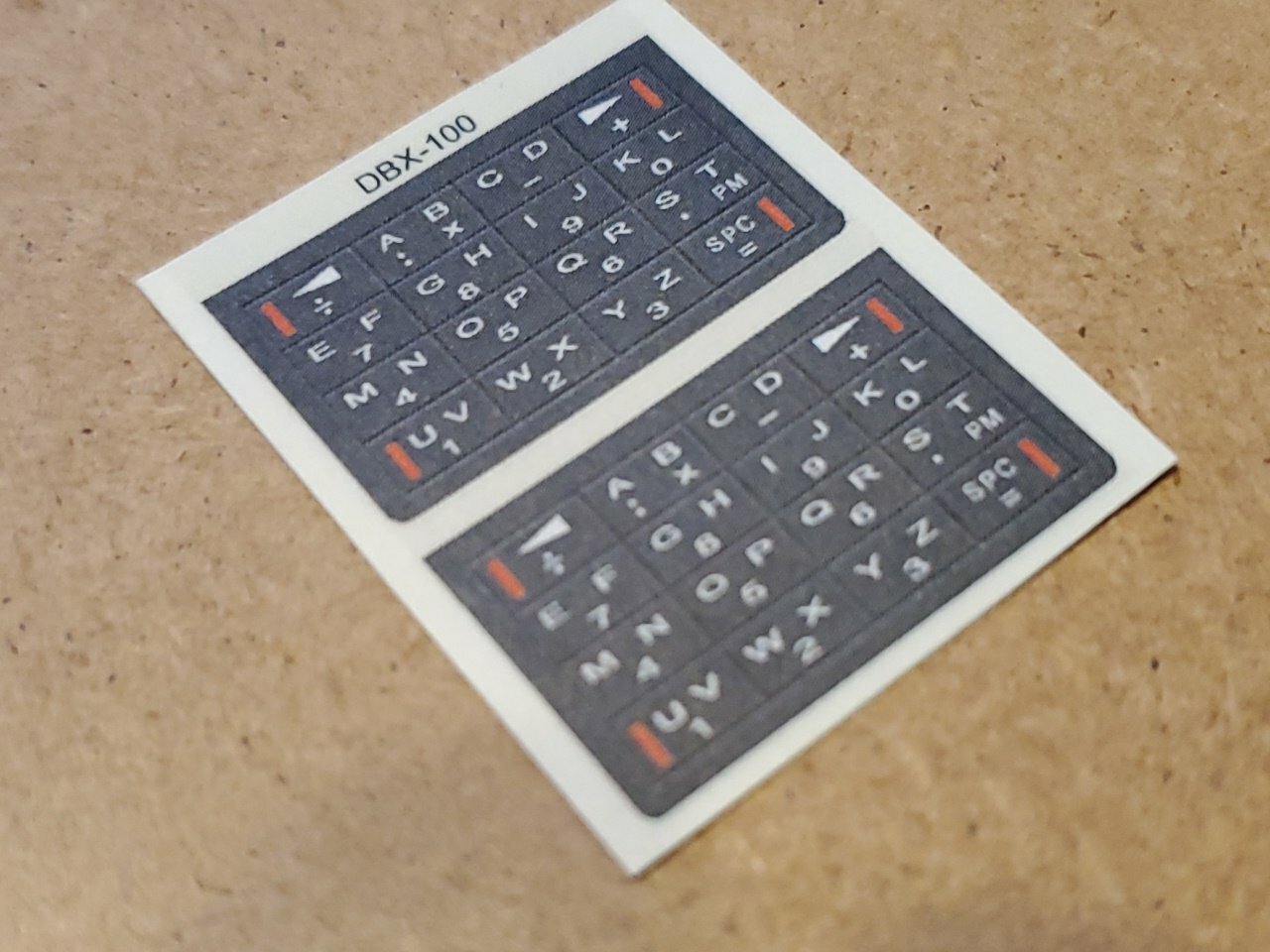 2x new DECALs for CASIO DBX-100 New MATT polyester laminated selfAdhesive