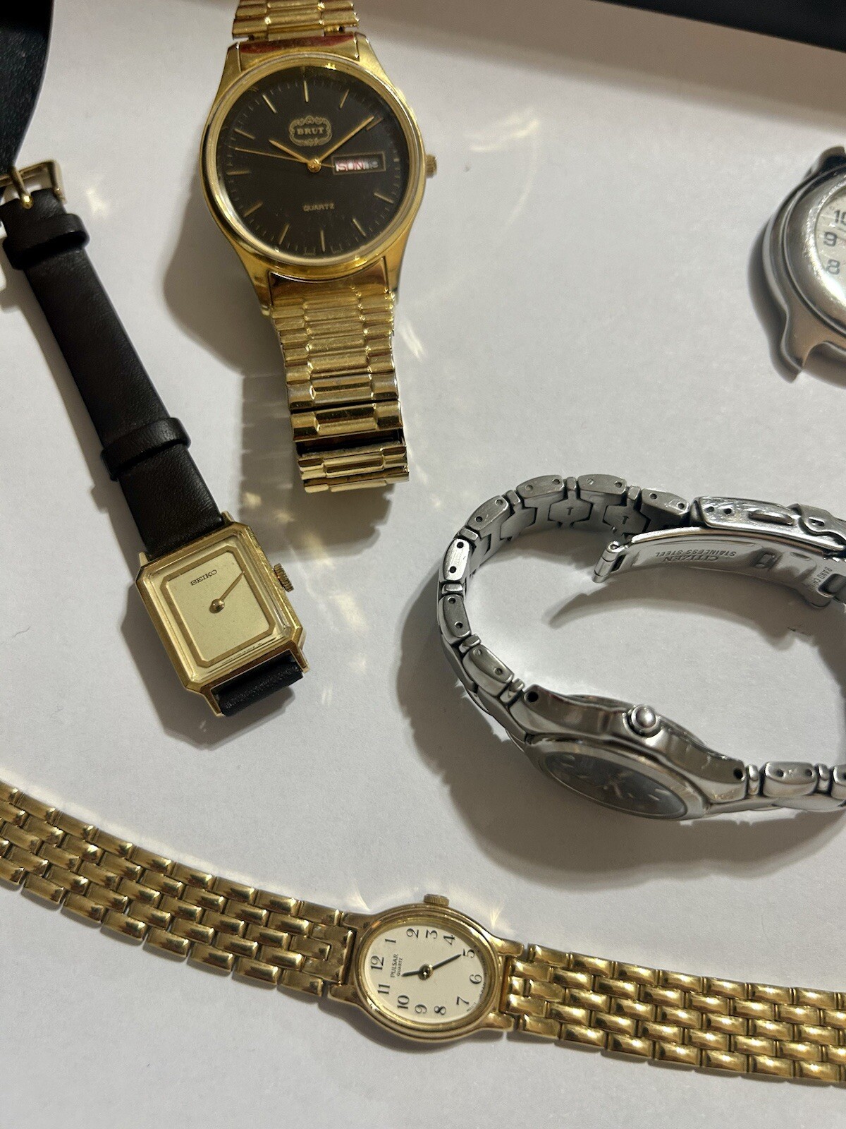 Lot Men’s And Women’s Citizen, Seiko, Pulsar, Swiss Wegner Watches AS-IS
