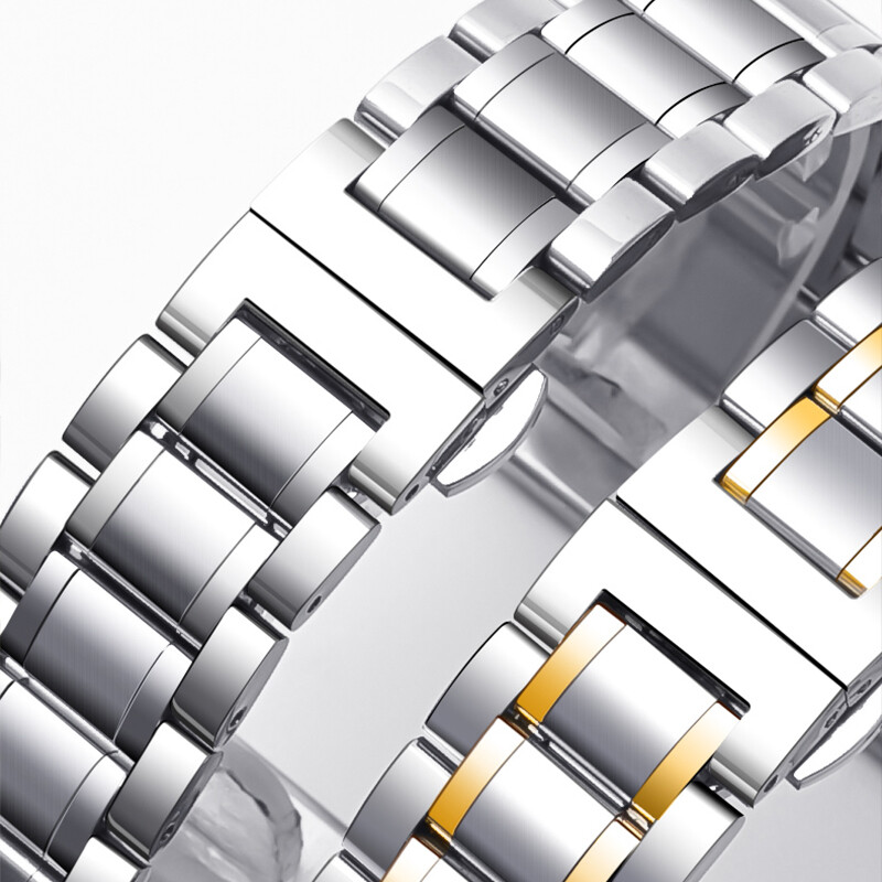 20/21/22mm Metal Watch Strap Stainless Steel Band Bracelet w Butterfly Buckle