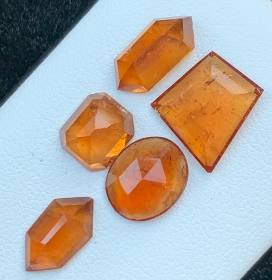 10.65ct beautifull natural top quality Hessonite garnet rose cut lot loose gems