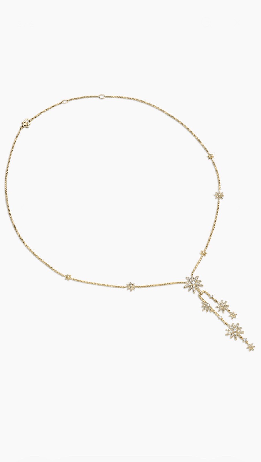 AUTHENTIC DAVID YURMAN STARBURST CLUSTER NECKLACE 18K Yellow Gold with Diamonds