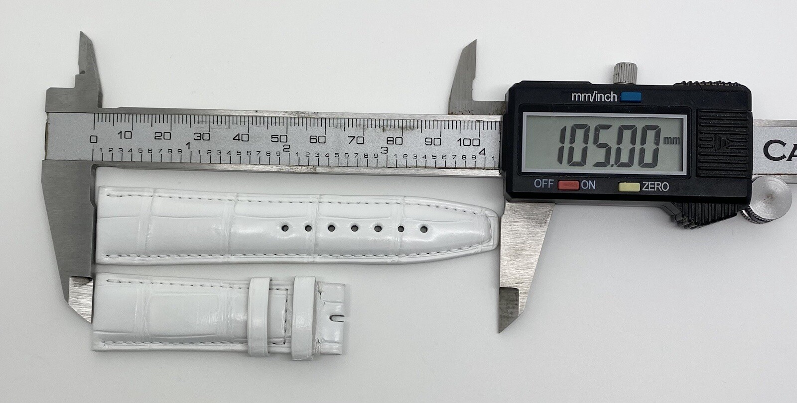 IWC 20mm x 18mm White Alligator Watch Strap Band Tang A28767 New Authentic OEM