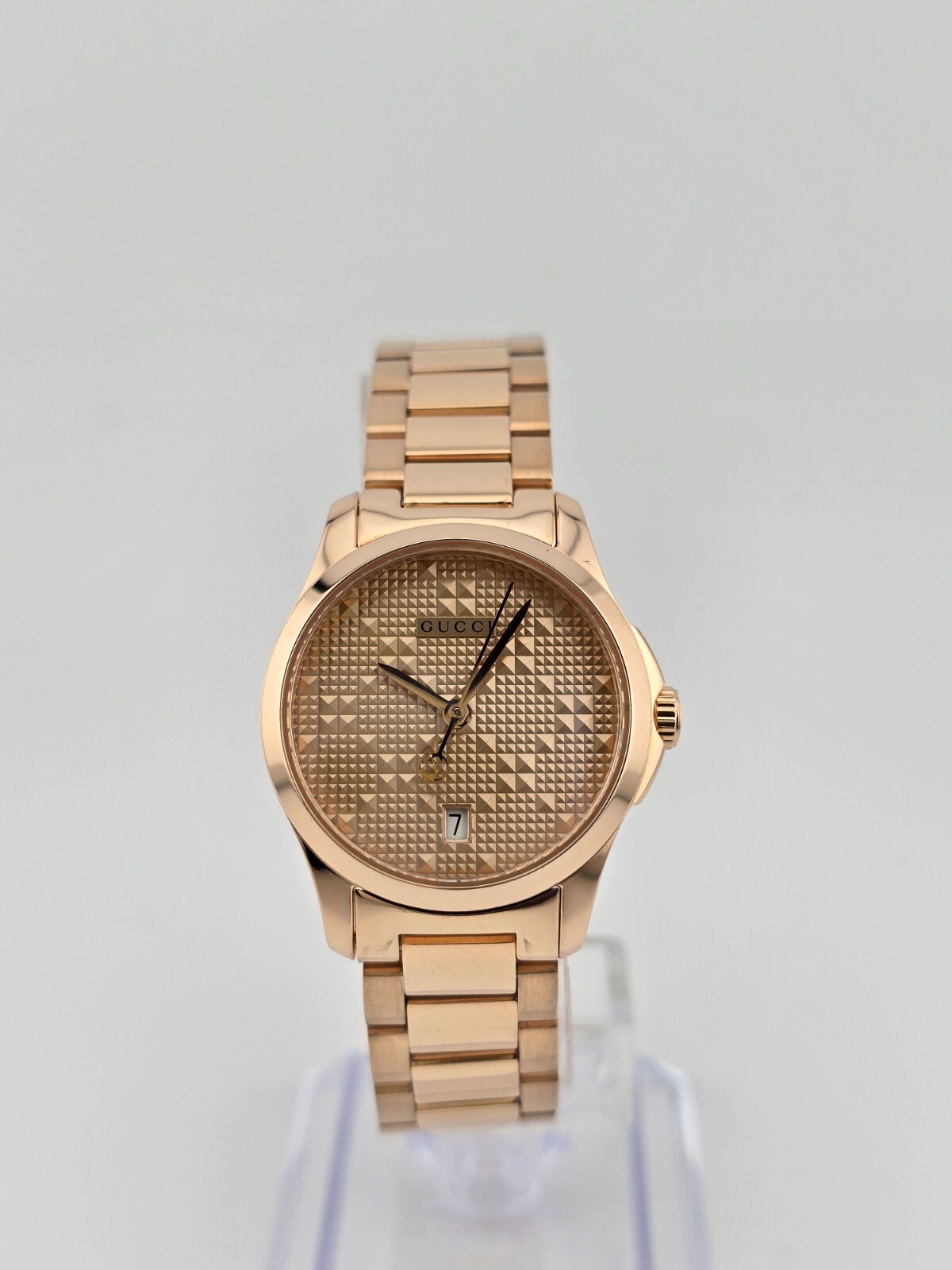 Gucci G-Timeless Women’s Rose Gold Tone Ladies Watch – YA126567 ($1010 MSRP)