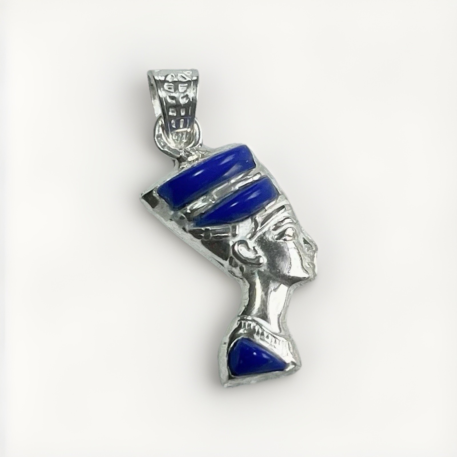 nefertiti 925 sterling silver pendant DBL Sided Lapis And Turquoise M. in Egypt