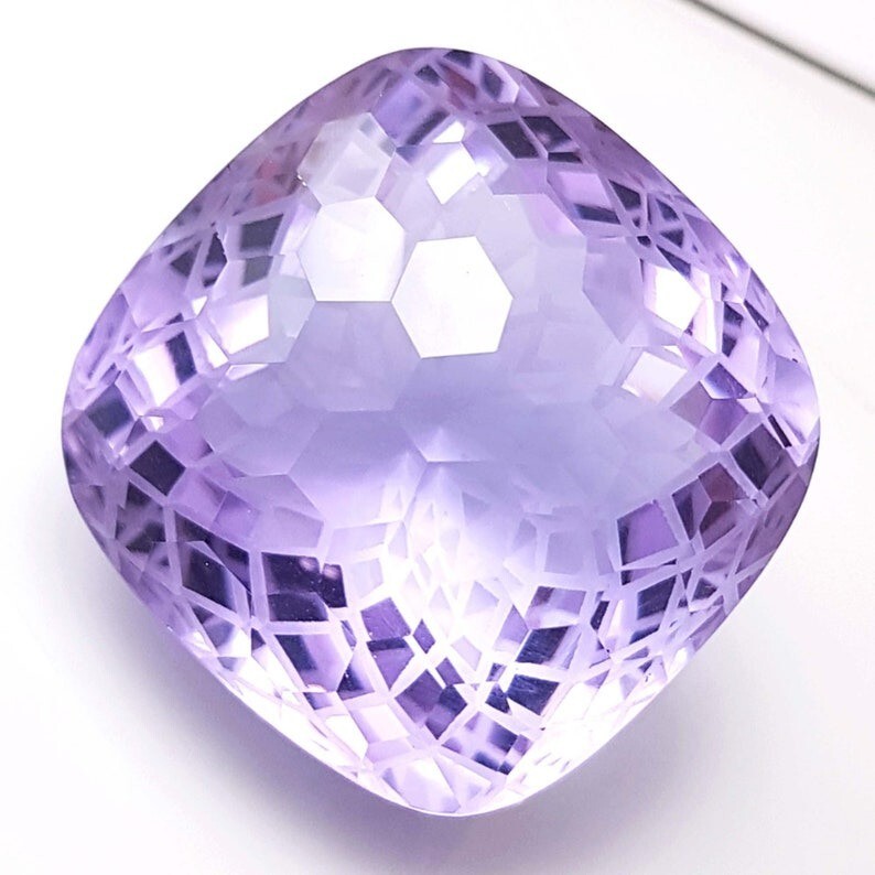Cushion Cut Kunzite 95.75 CT Natural Purple-Pink Color Loose Gemstone Faceted