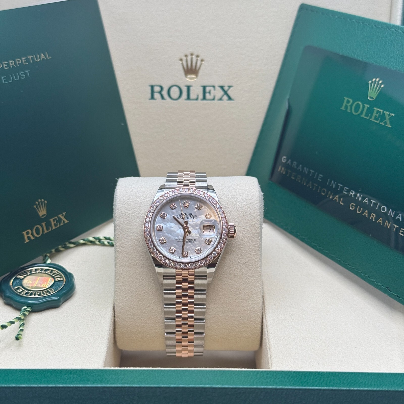 Rolex Lady-Datejust NEW 2025 279381RBR Mother of Pearl Diamond Dial Jubilee