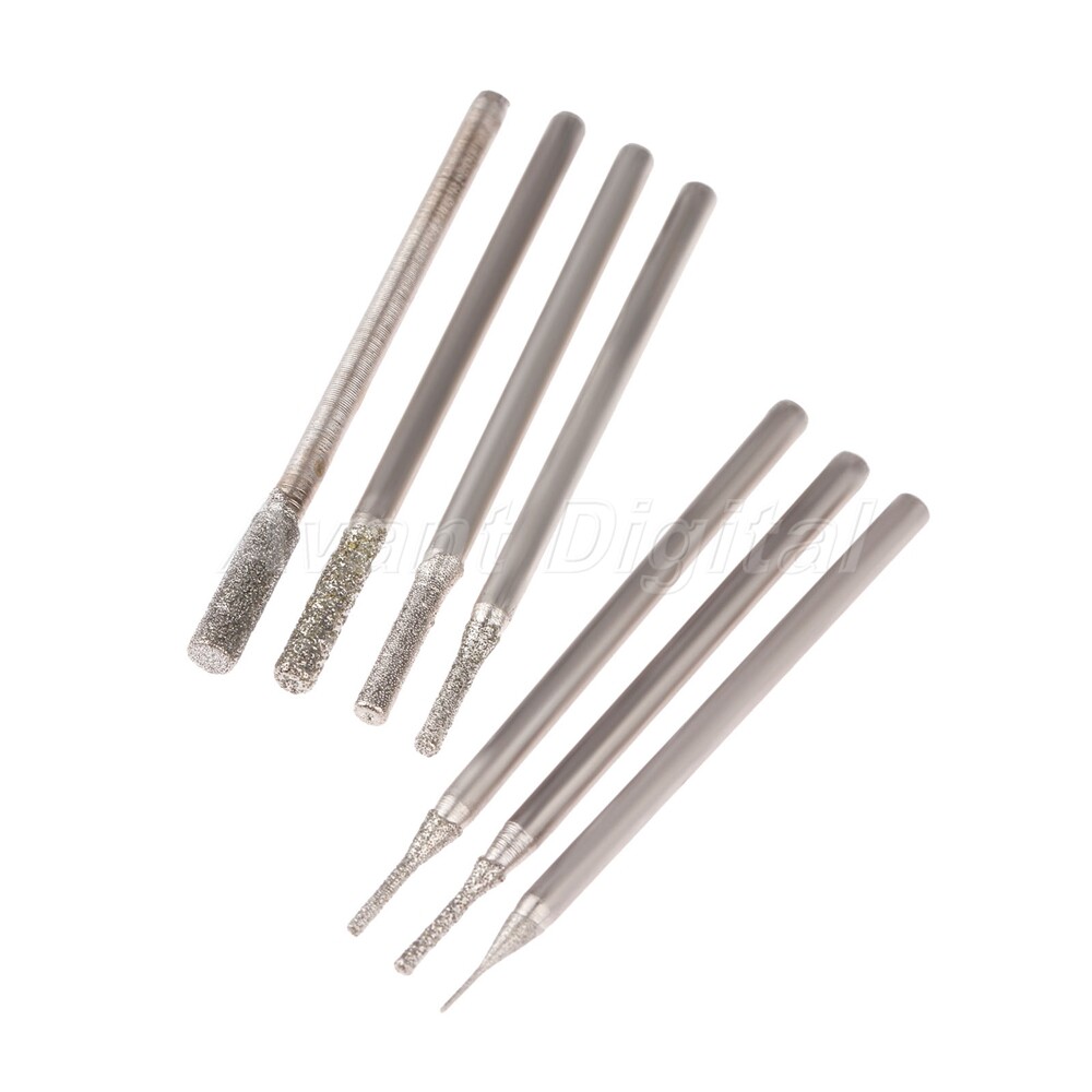 7x Carborundum Diamond Abrasive Bur Grinding head Punching Jade Crystal Ceramic