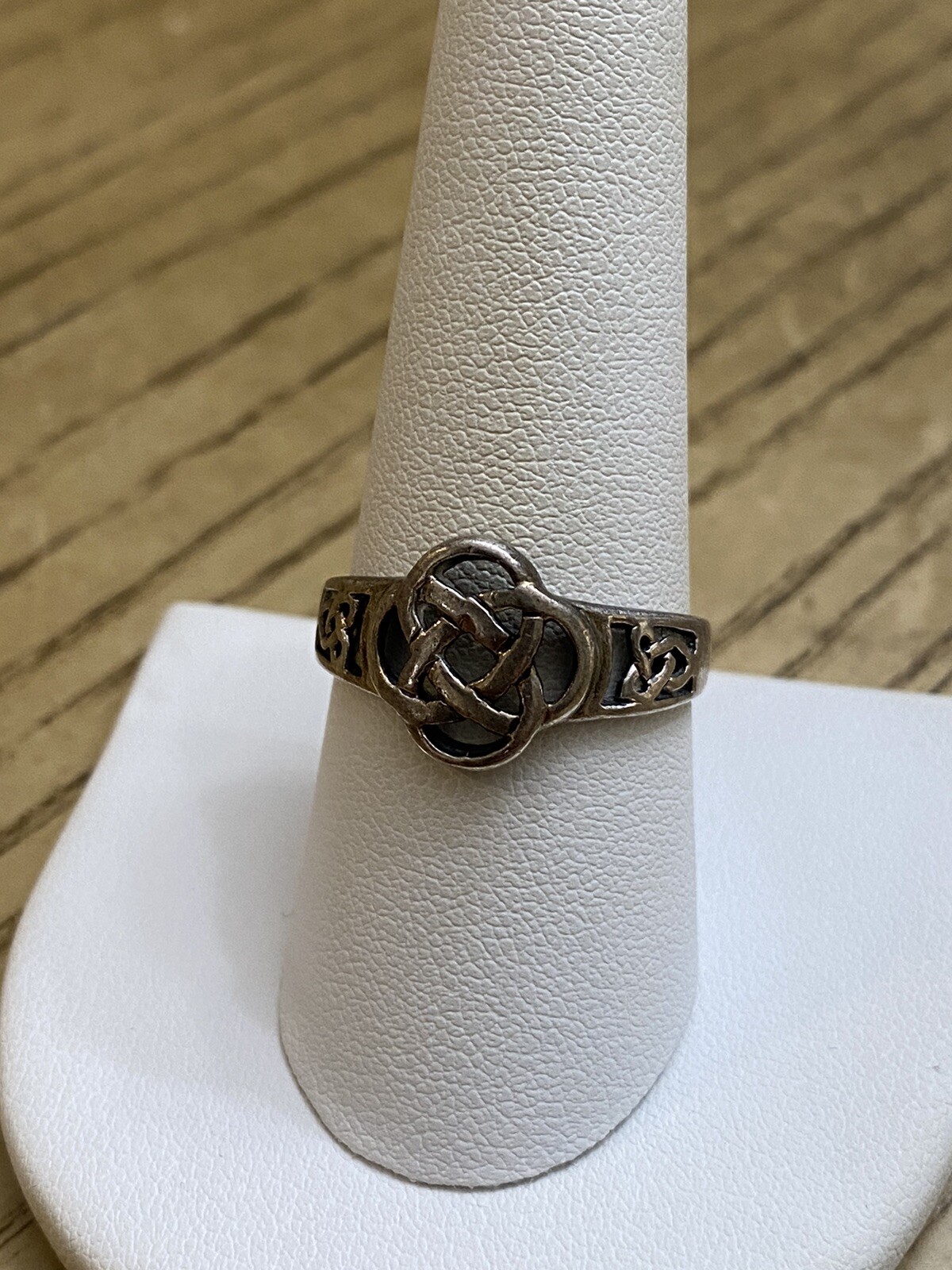 925 Sterling Silver Vintage PSCL Peter Stone Signed Celtic Band Ring Size 9