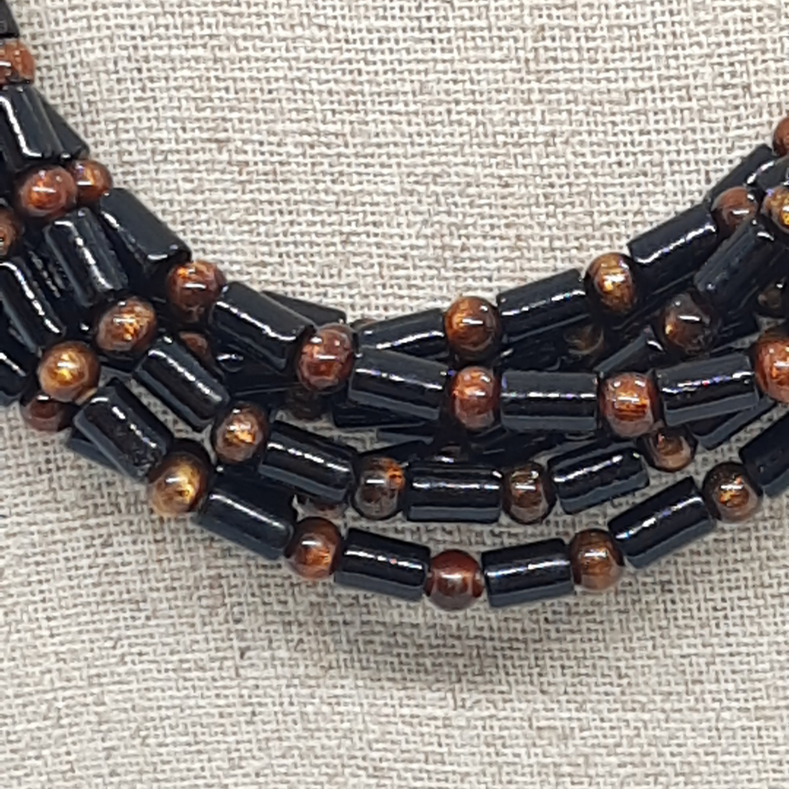 JAY KING DTR DESERT ROSE TRADING Black Coral Bead & Sterling Silver Necklace 925