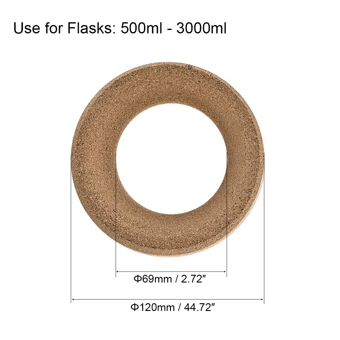 uxcell Lab Flask Support Cork Stand 120mm Diameter Round Bottom Holder for 50…