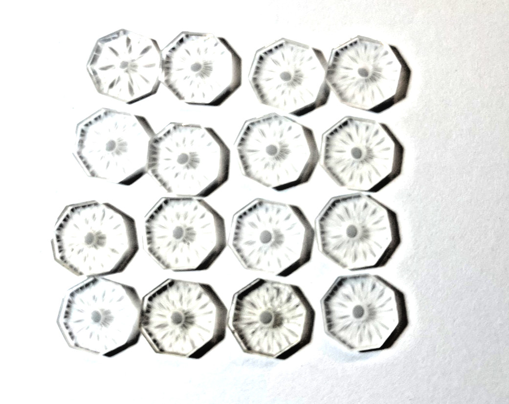 ANTIQUE CAMPHOR FROSTED GLASS ROUND CUT CENTER HOLE 2.5MM 13X3.5MM WHOLESALE