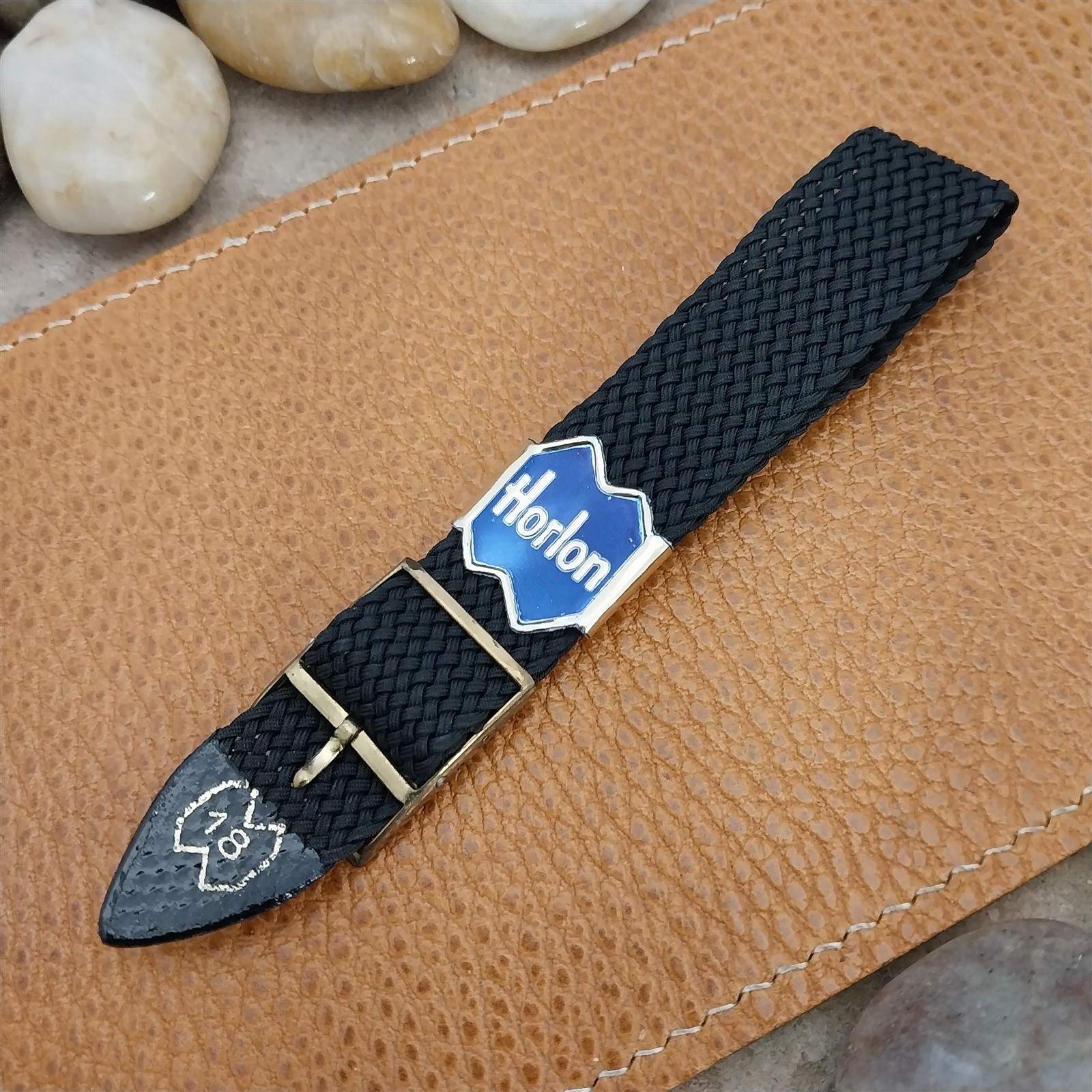 Perlon 18mm Black Classic Single Pass Unused 1960s Vintage Watch Strap