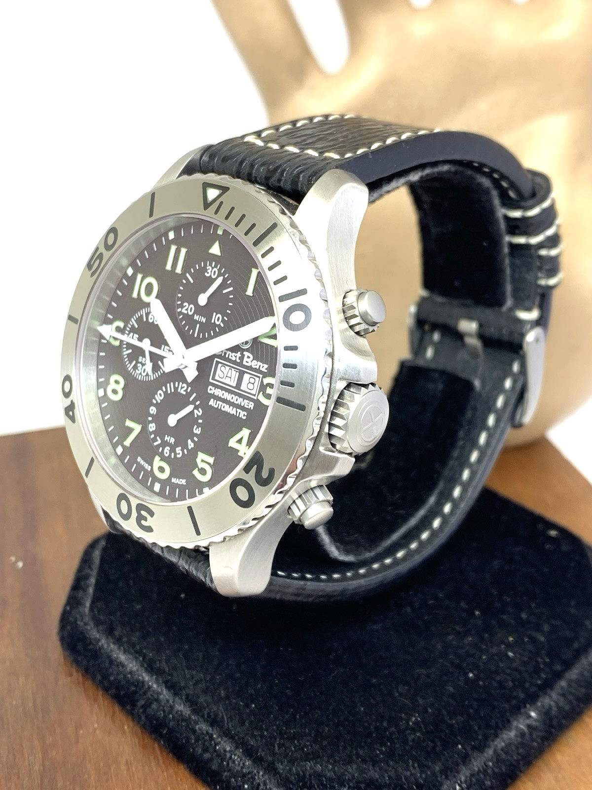 Ernst Benz Men’s Watch GC10721 Chrono Diver Swiss Automatic Black Dial 47mm