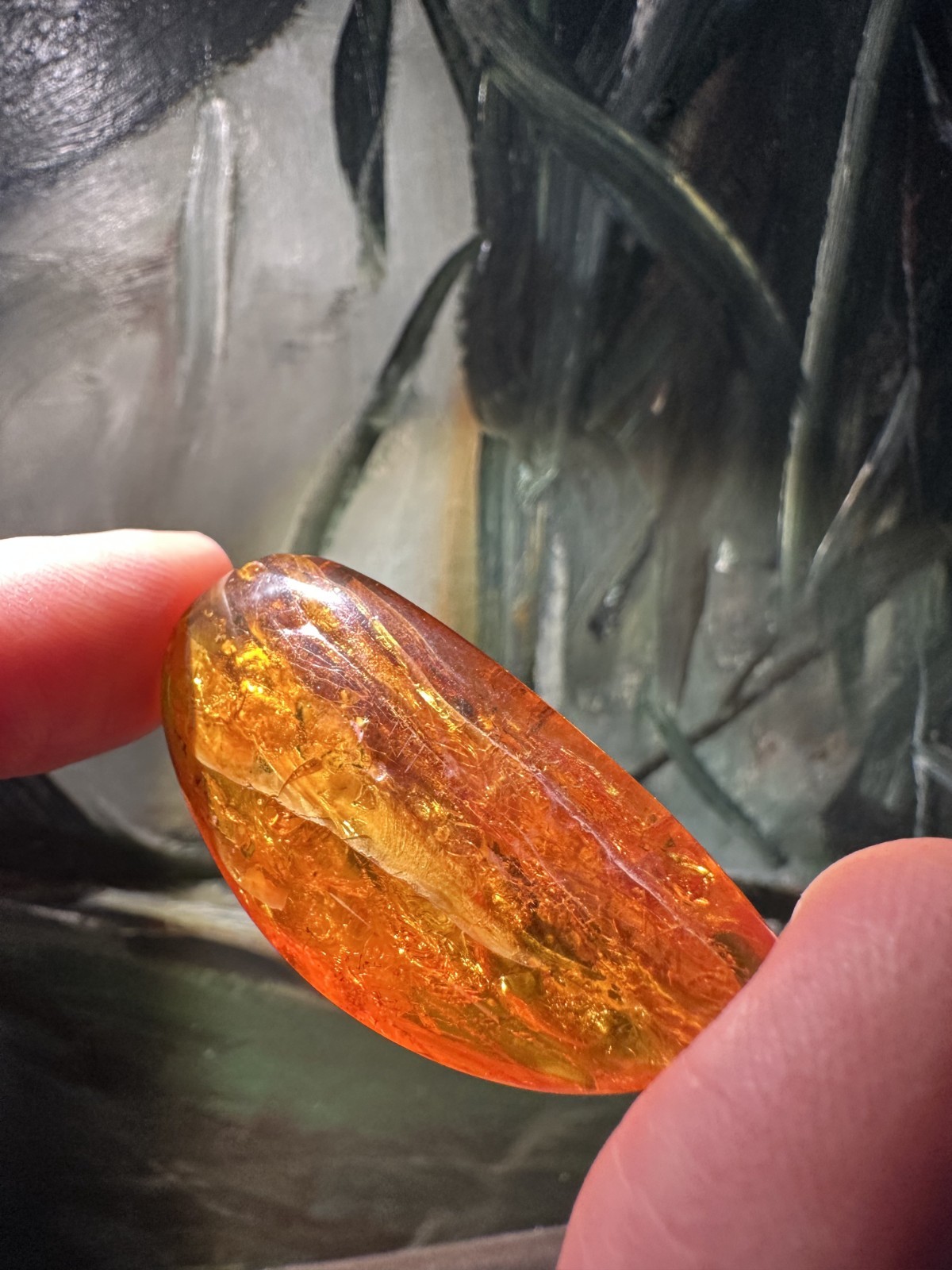 NATURAL BALTIC AMBER STONE 2″ x 1″ from Riga, Latvia
