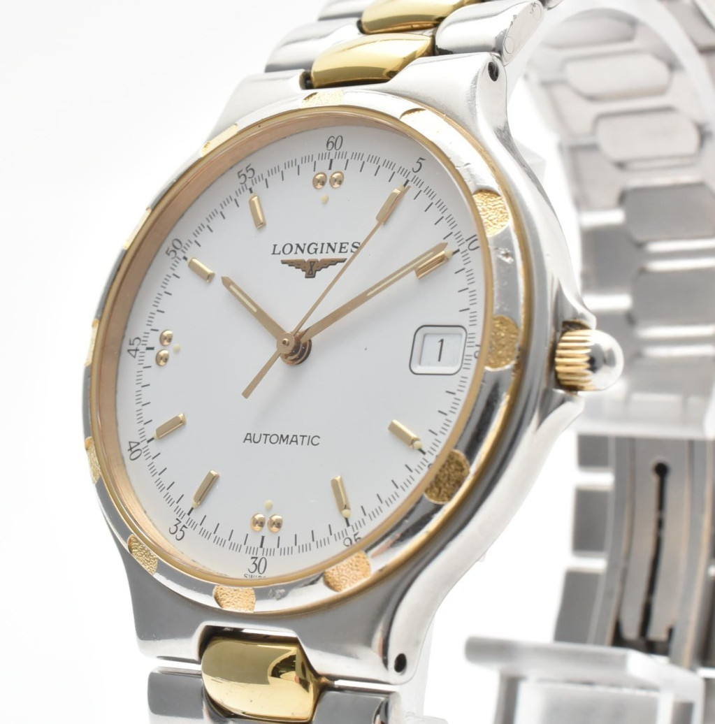 [N MINT] LONGINES Conquest L1.620.3 White Dial Silver Gold Automatic Men’s Watch