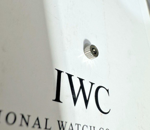 IWC MODEL WATCH CROWN FISH LOGO NEW OS OEM 3.45MM S/STEEL SWISS MADE