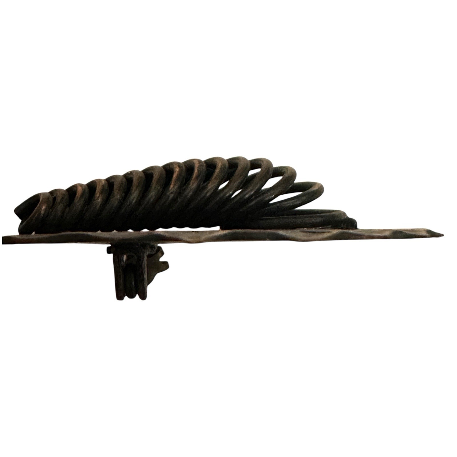 Vintage 1940s Brutalist Copper Brooch Spiral Coil Design Pedro Pujol Style 1.75″