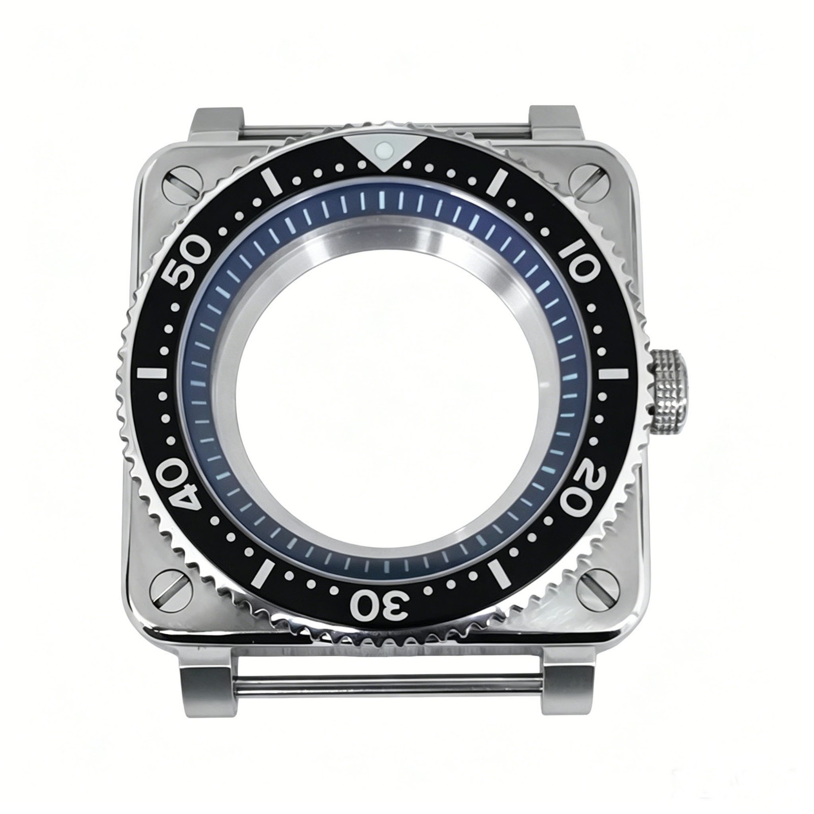 42mm Square Steel Case NH35 NH36 Sapphire Dark Blue Shadow