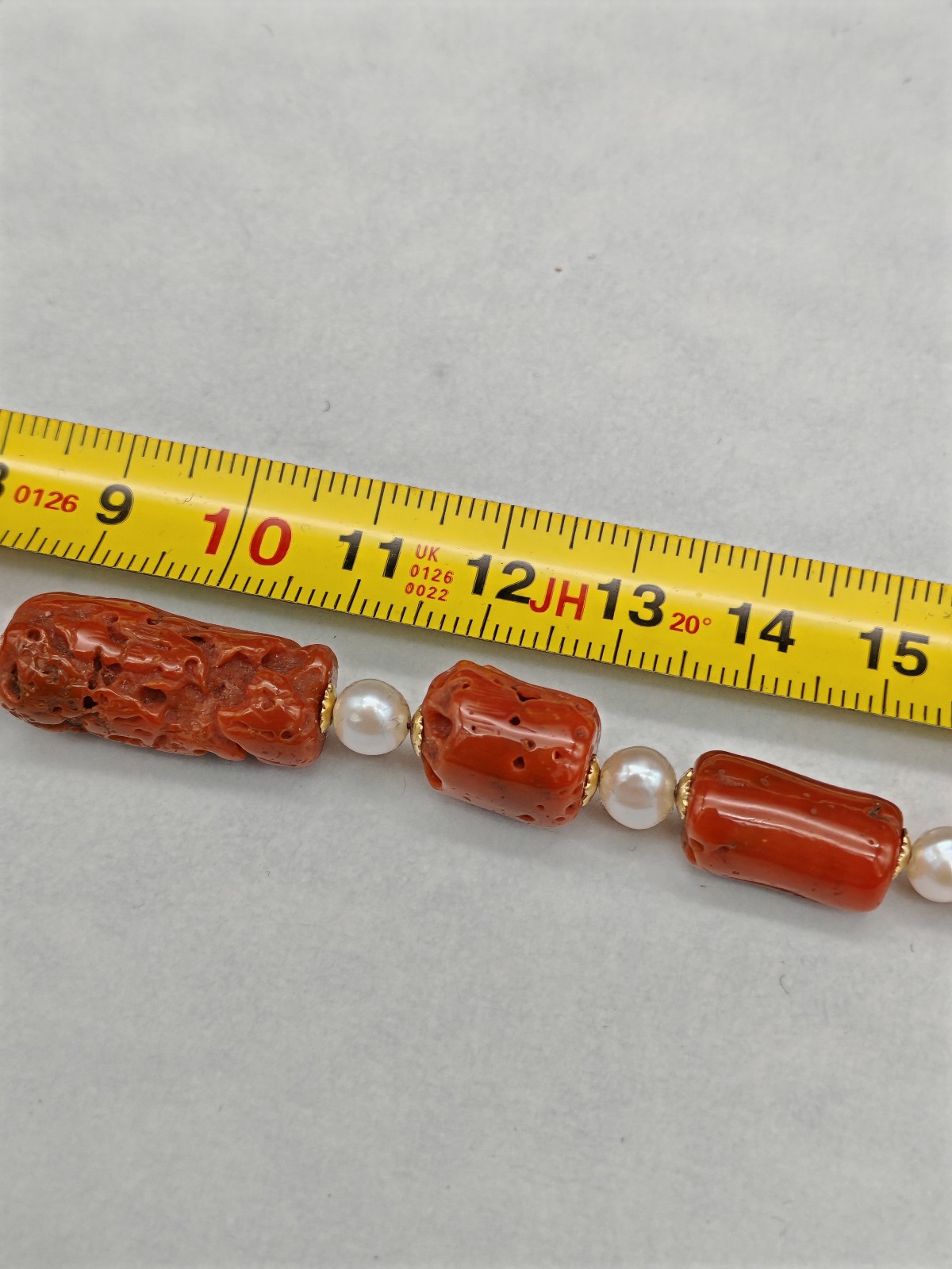 Women’s Red Coral Sardinian Bracelet Natural Real Pearl Silver 925 Gold Plac