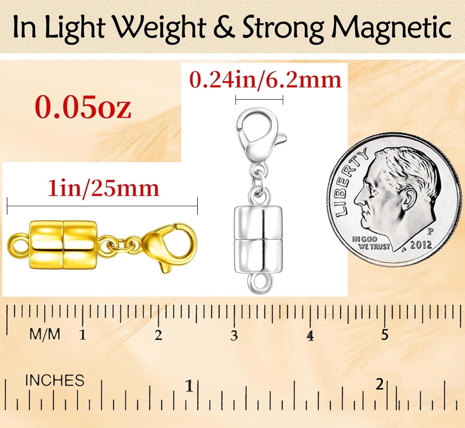 Lobster Clasp Magnetic Jewelry Extenders – Ideal for Necklaces & Bracelets