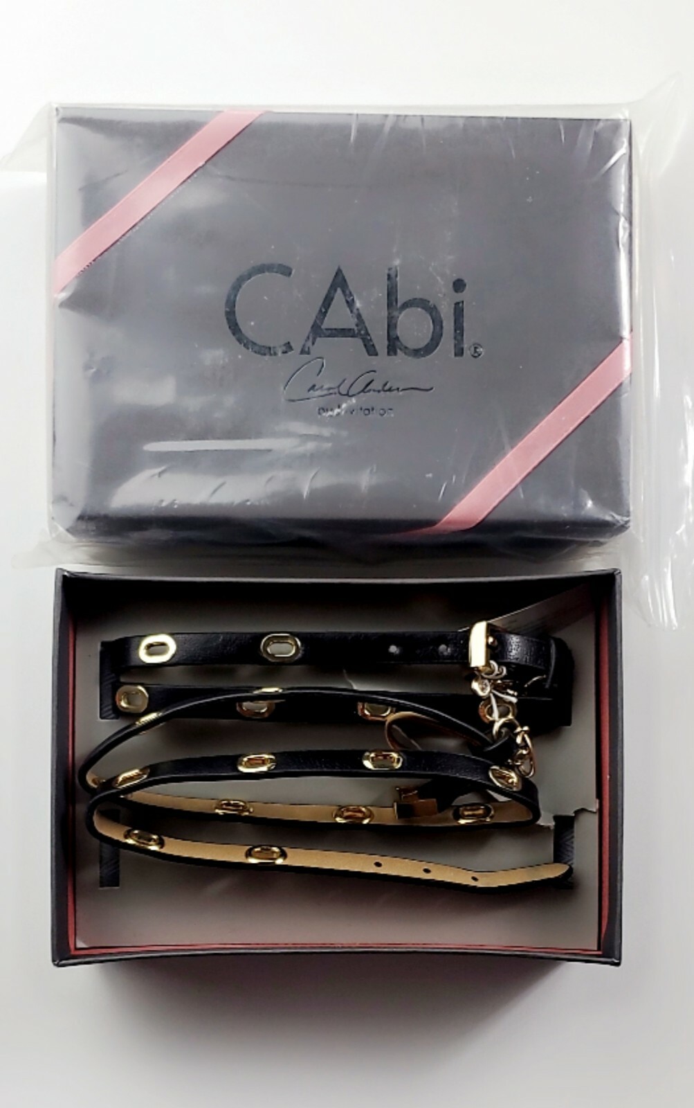 CAbi Black Leather Ankle Straps