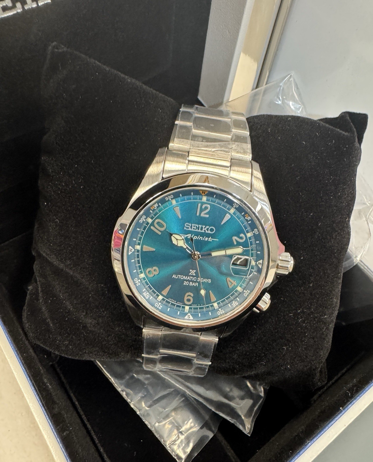 Seiko Prospex Alpinist Teal Dial Steel Bracelet Watch SPB503 New With Tag Japan