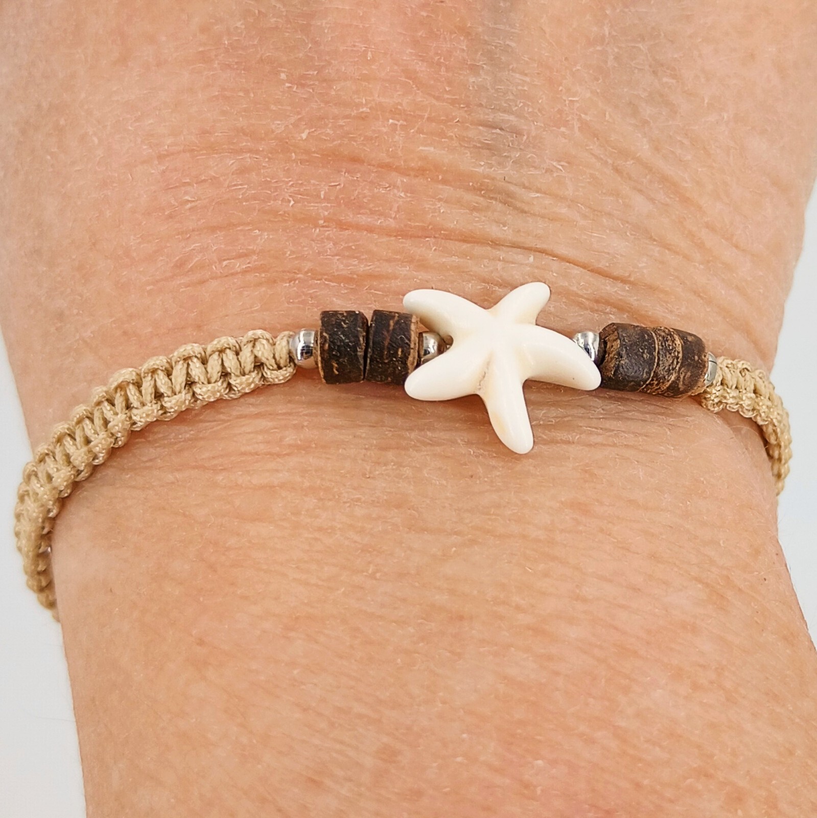 Sea Life Bracelet Adjustable Braided Cord 7 – 10 Inches or Beach Bracelet Set