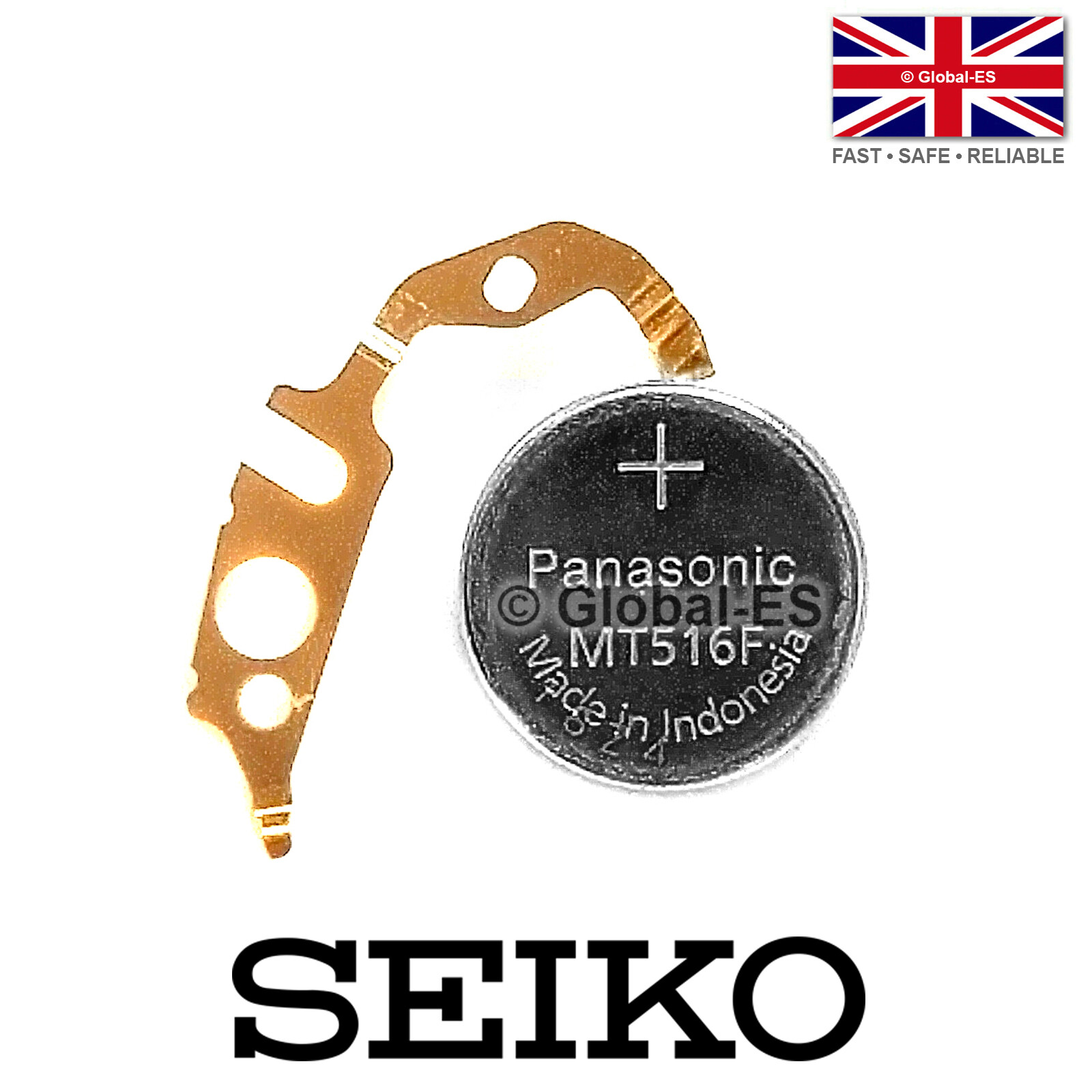 Seiko MT516F 3027 3MY/MZ Capacitor Watch Battery: 3M21 3M22 3M42 3M62 V10