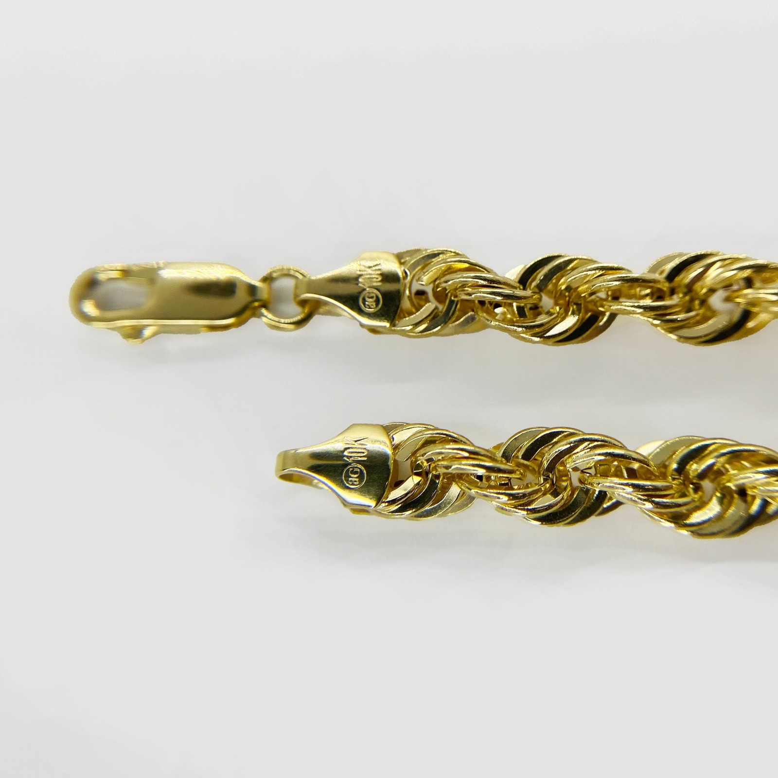 10k Gold Classic Rope Bracelet/Anklet (Hollow & Solid)