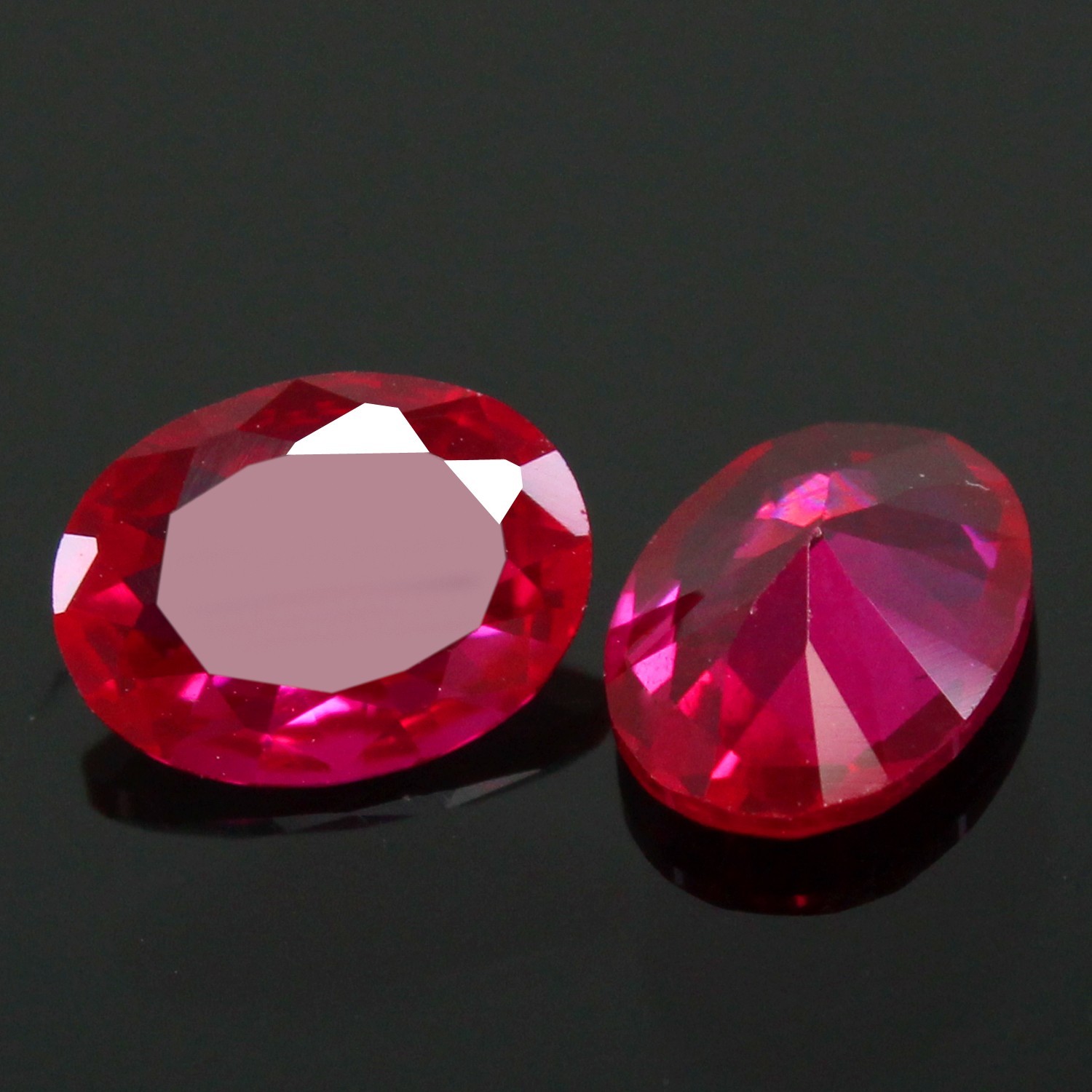 Natural Certified Mogok Pigeon Blood Red Ruby 5×4 MM Oval Pair Unheated Gemstone