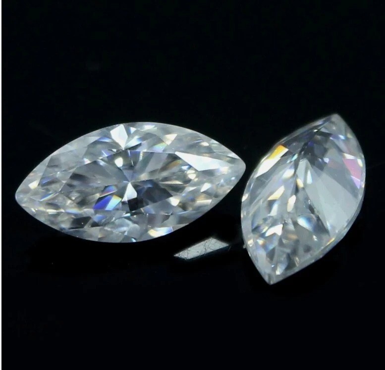Certified Marquise Loose CVD Diamond 2 Ct Pair Lab-Grown 5 x 10 mm IF Clarity