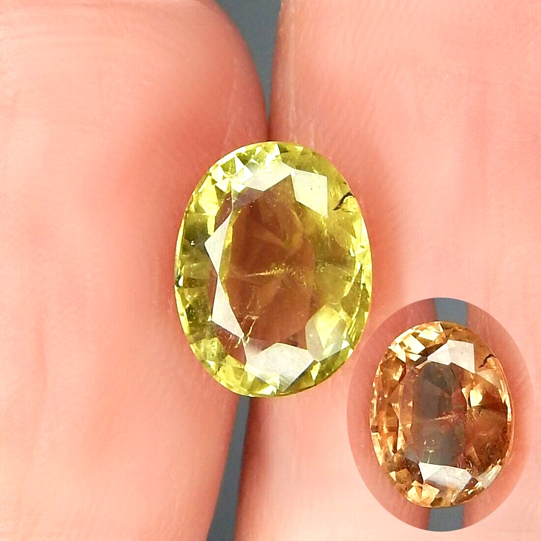 2.3ct Color Change Chrysoberyl VVS Yellow to Orange Natural Mined Unheated Oval