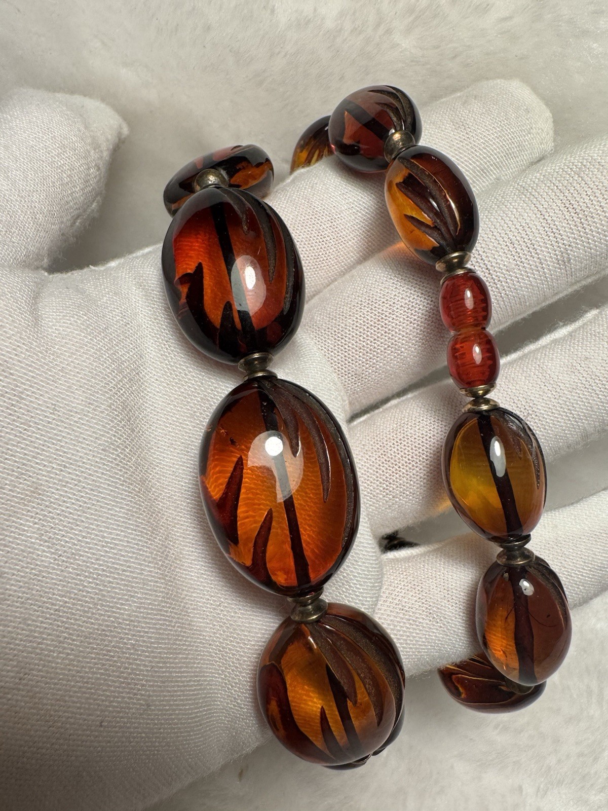 Natural Baltic Amber Bead Necklace – Large Polished Cognac Beads 56.37g 51cm