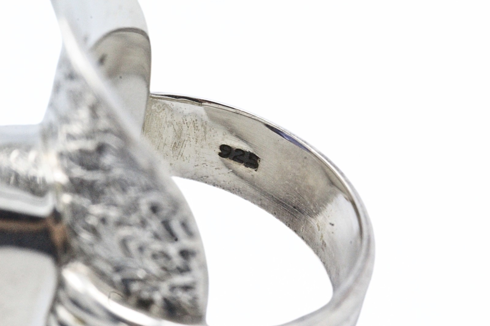 Statement Signed Sterling Silver Lavander Tourmaline Cocktail Ring Sz 7.