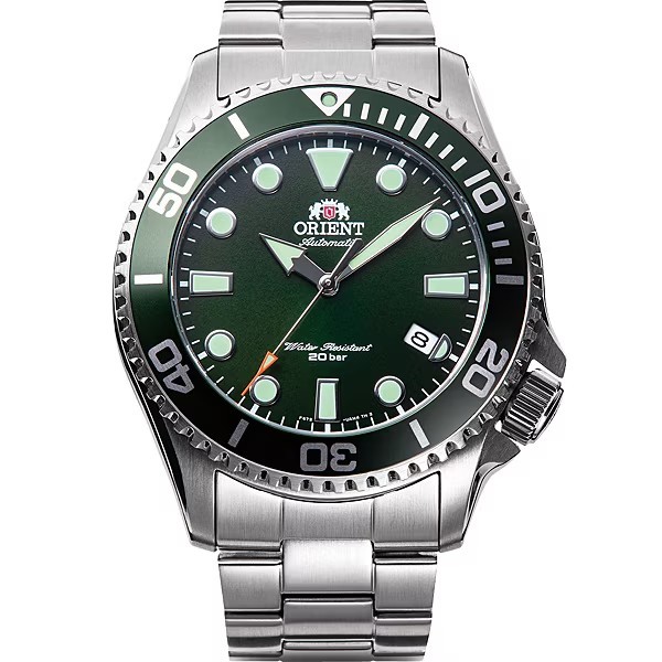 Orient Automatic Diver Style Green Dial Men’s Watch RN-AC0K02E Japan