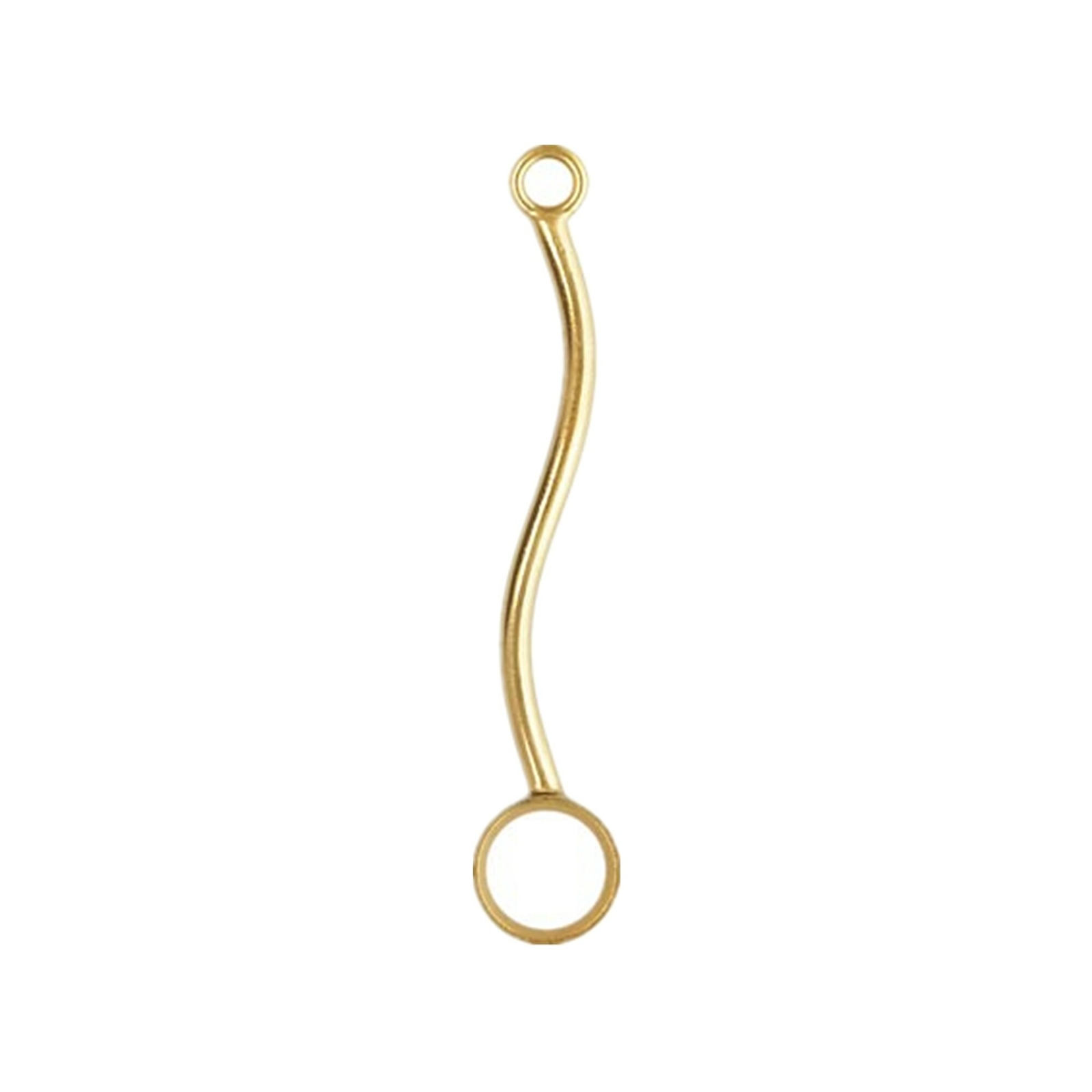 2pcs 14K Gold Filled Spiral Bezel Tube Drops Settings for Necklace 1/20 14K 4mm