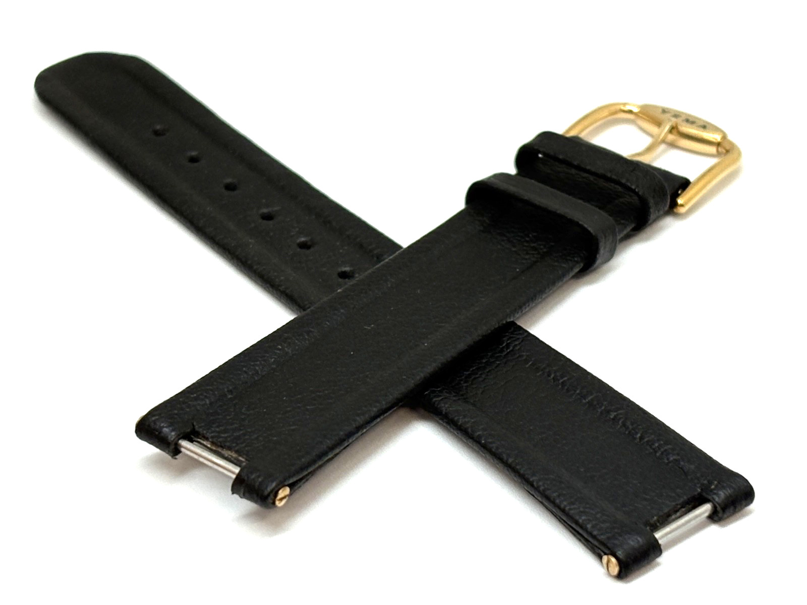 OEM YEMA France Matte Black 17mm Watch Strap with Original Buckle