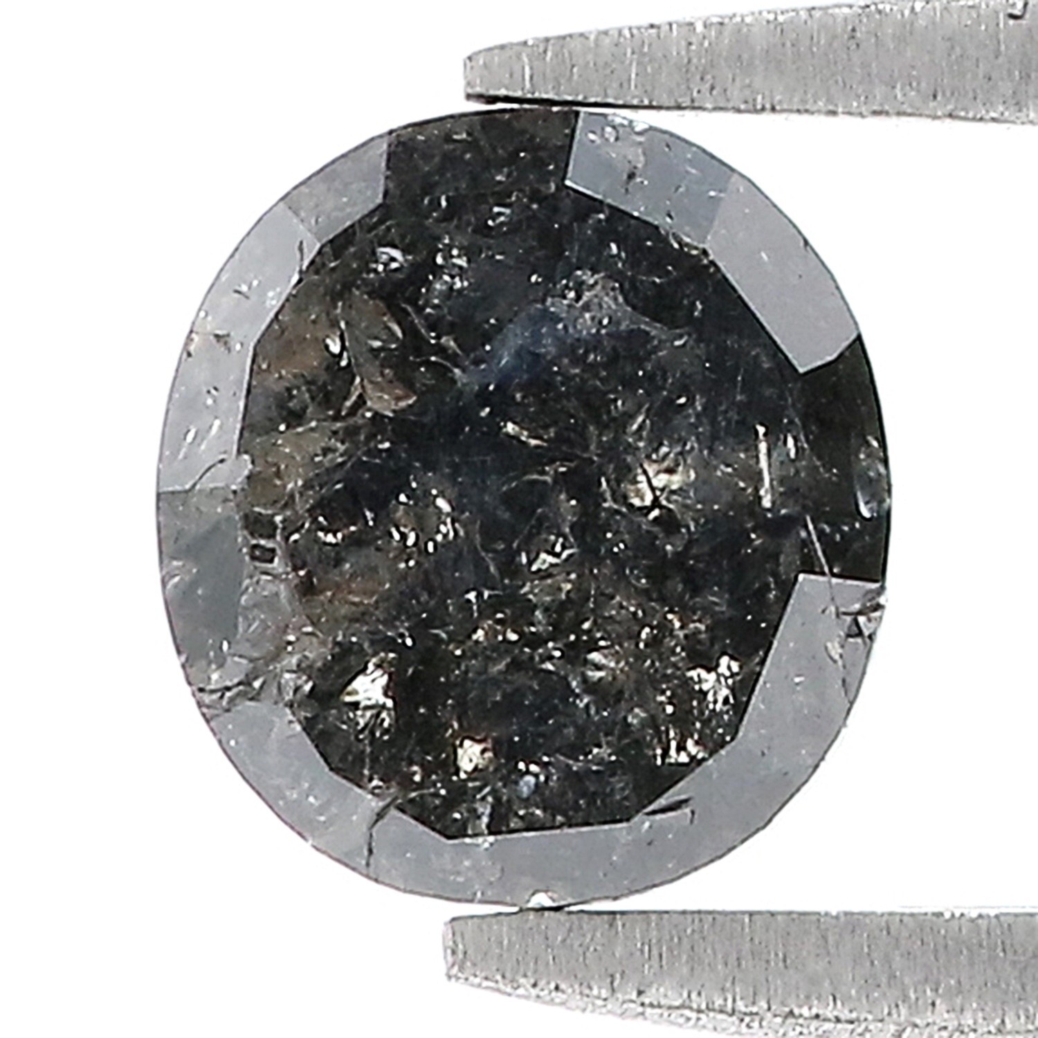 1.57 CT Natural Loose Oval Shape Diamond 6.90 MM Black Color Oval Diamond QK1953
