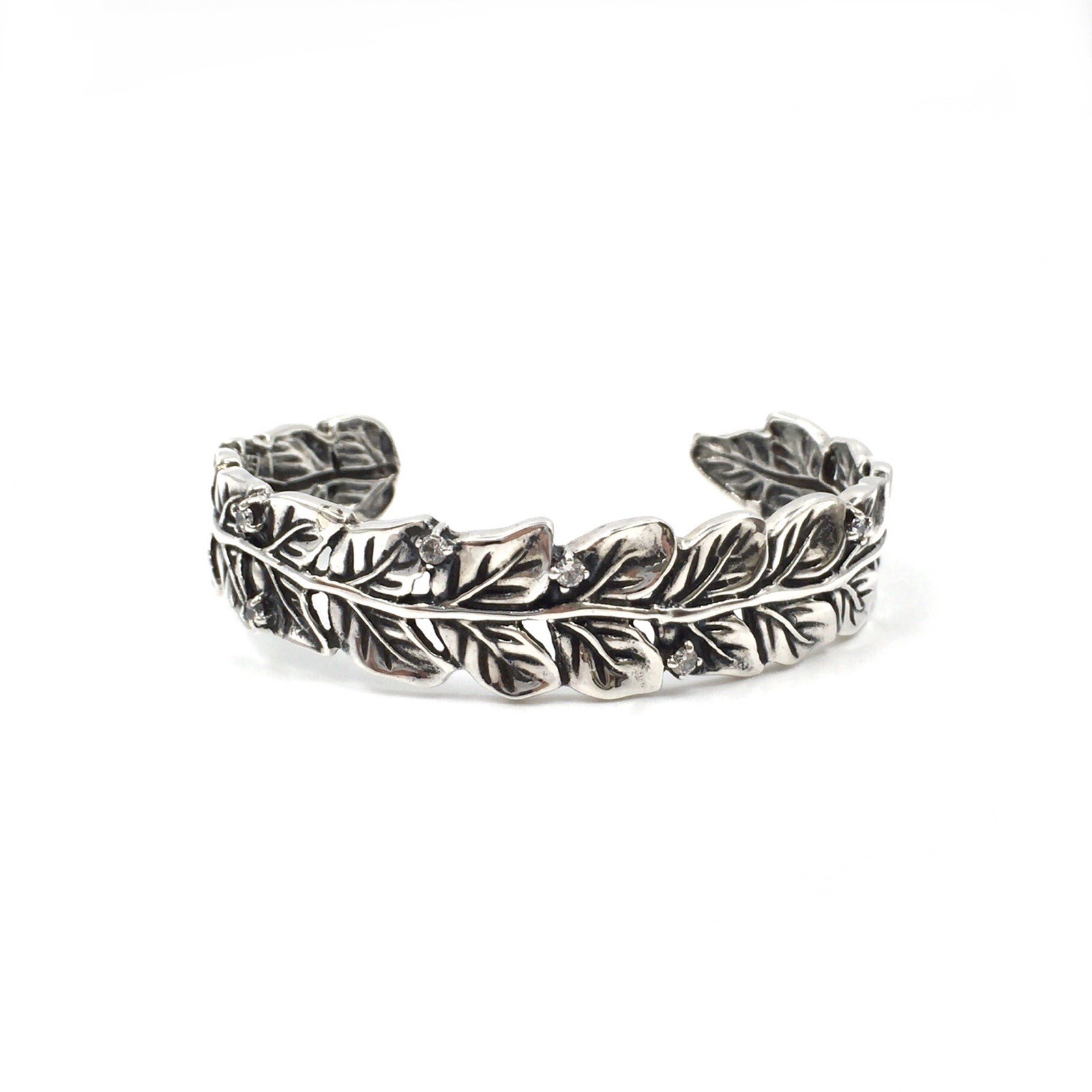 925 Silver Bangle 16mm Sterling Jewellery Bangle Flexible Bracelet Floral 31g