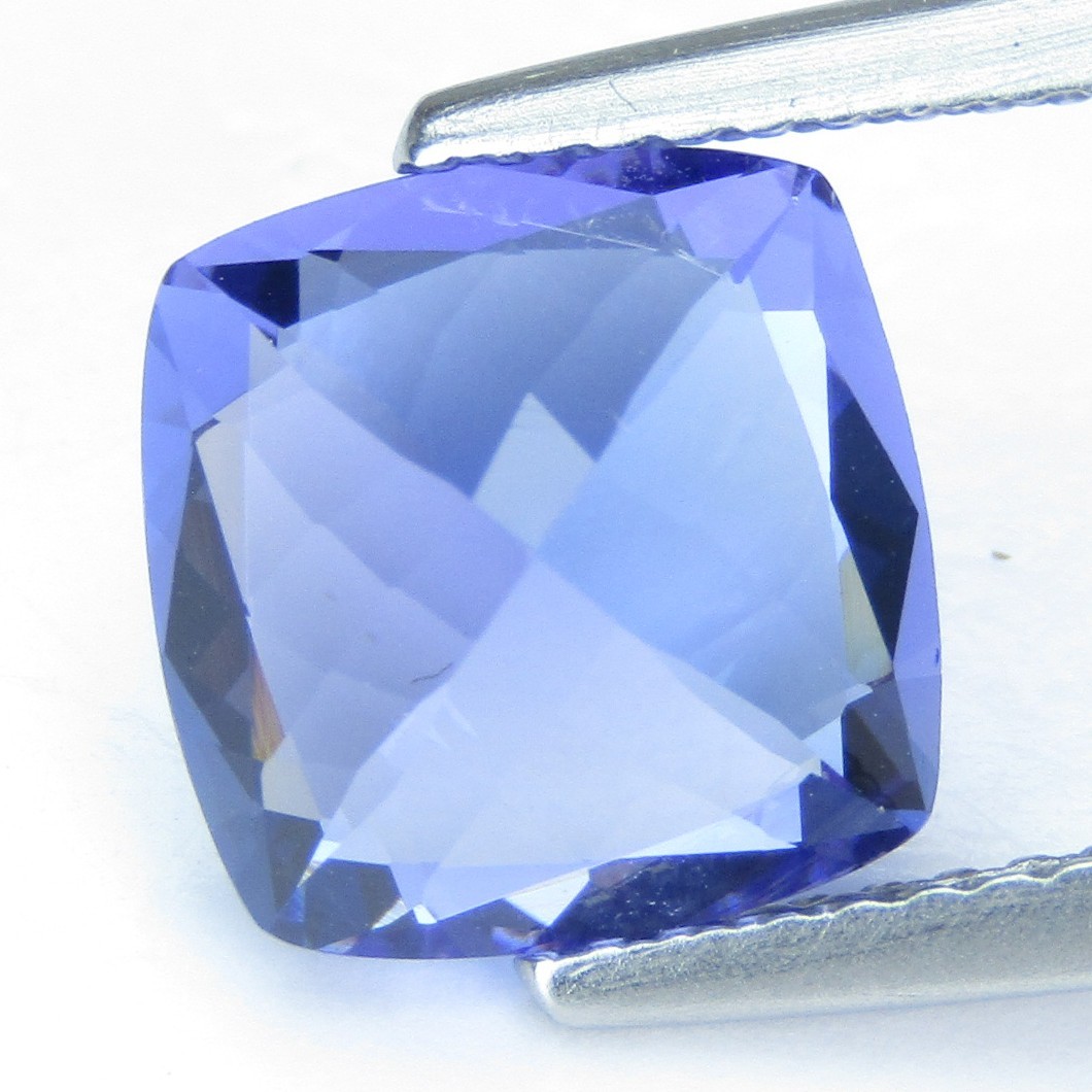 2.88Cts Marvelous Natural Collection Violet Blue Color Tanzanite Cushion Cut