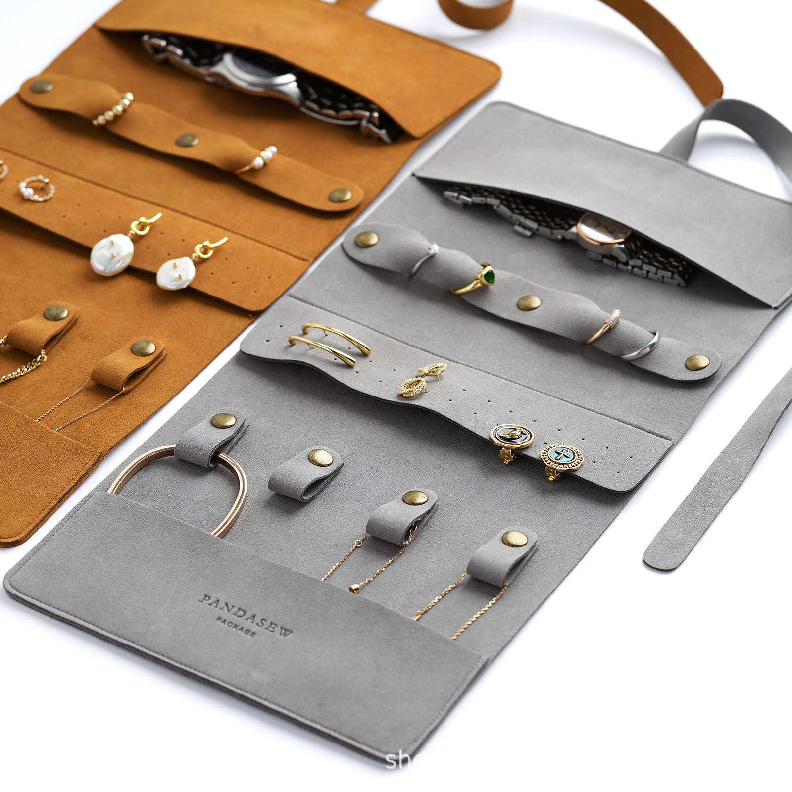 Multifunctional Jewelry Roll Organizer for Travel Earrings Necklaces Bag