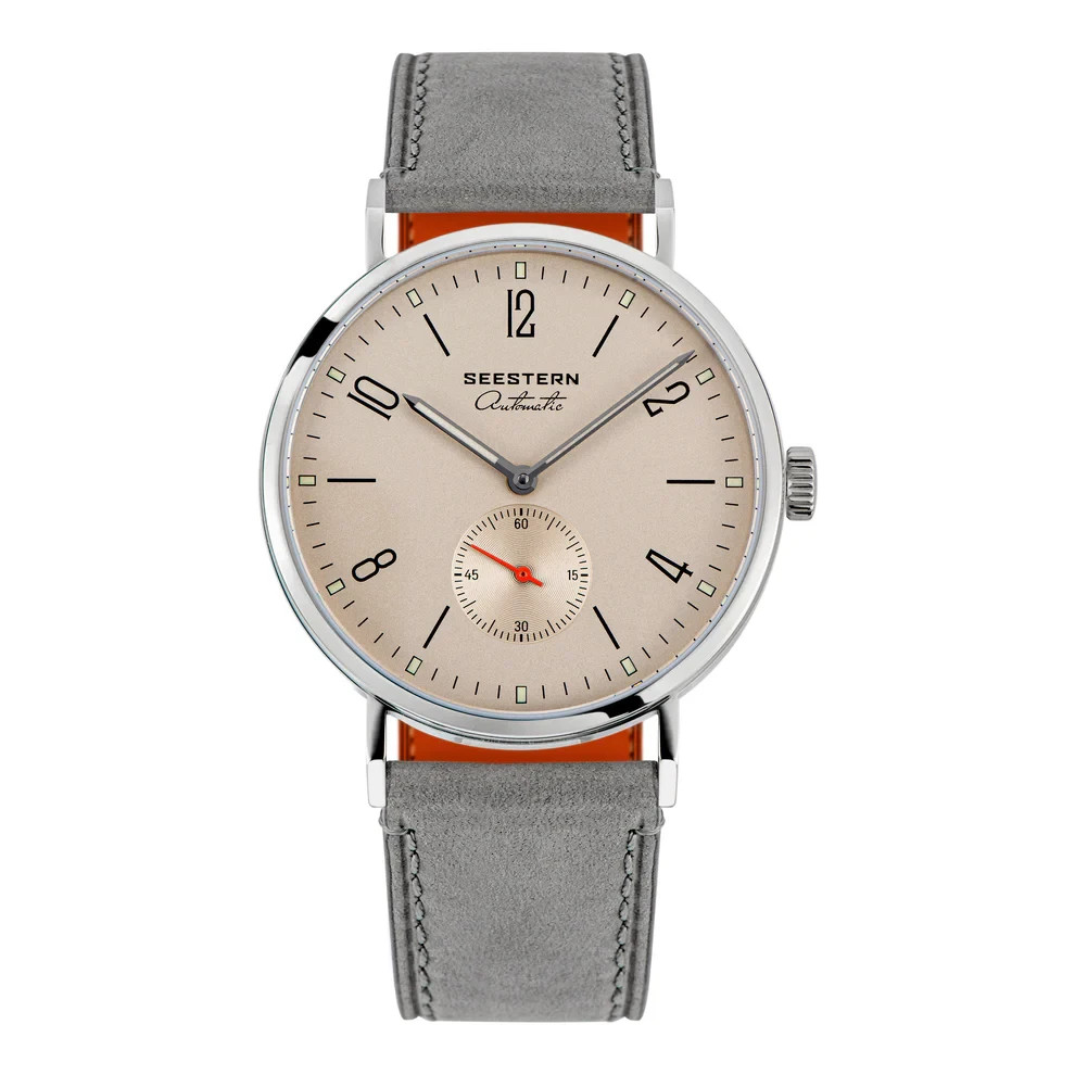 Seestern S382 38mm Men’s Automatic Watch ST1701 Movement Ivory Dial New