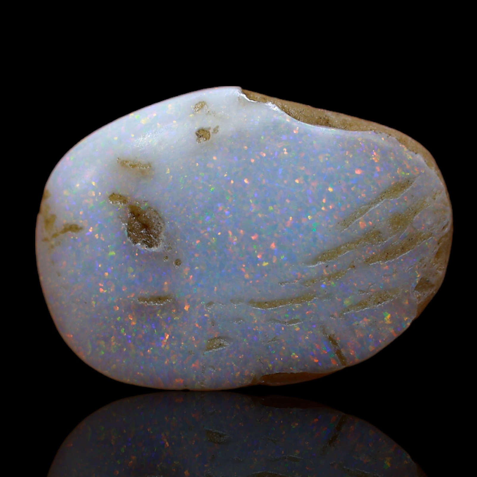 6.40 Cts Fire Opal Meditation Earrings Making Cabochon Natural 20x14x4 mm