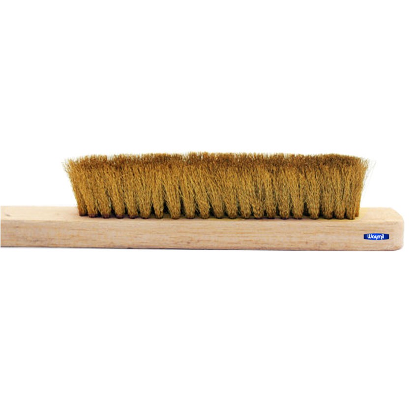 Brass Hand Brush Crimped Wire Wood Handle 8-1/2″ Cleaning Polishing Jewelry