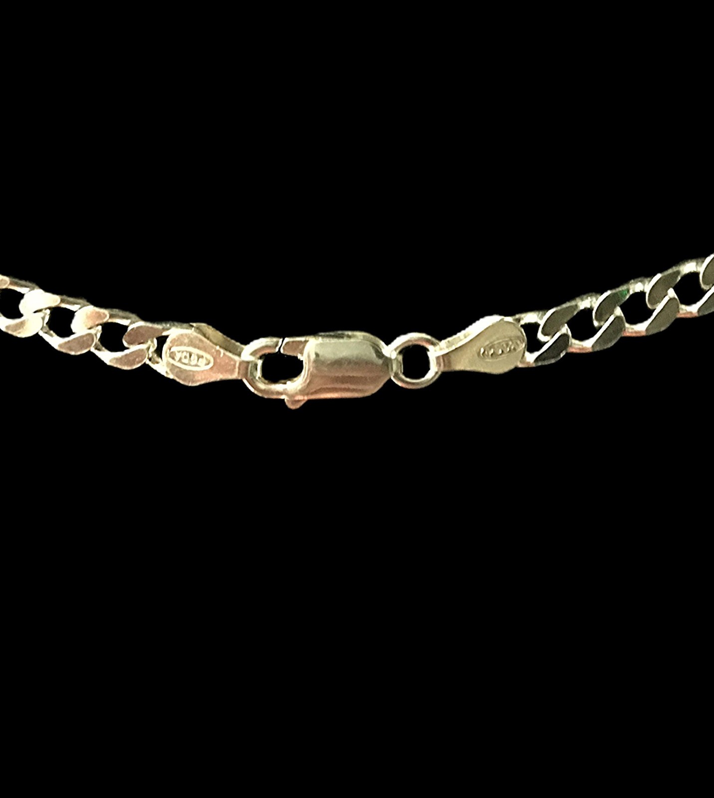 PGDA Italian Sterling Silver .925 Curb Link Diamond Cut Chain Necklace 15.7g
