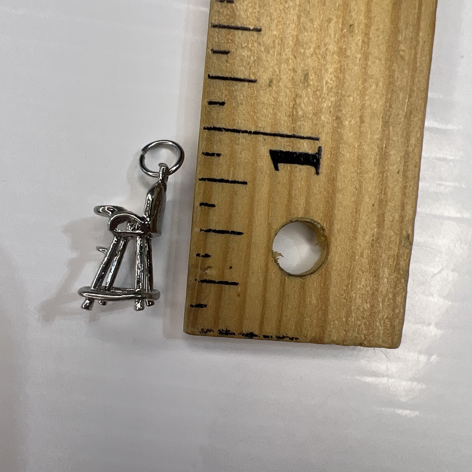 925 Sterling Silver Retro Charm Pendant High Chair Baby Shower Infant Mom Gift