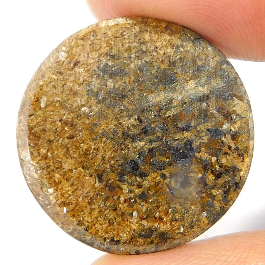 26.70Cts. Brown Bronzite 100% Natural Unique Round Cabochon Loose Gemstone