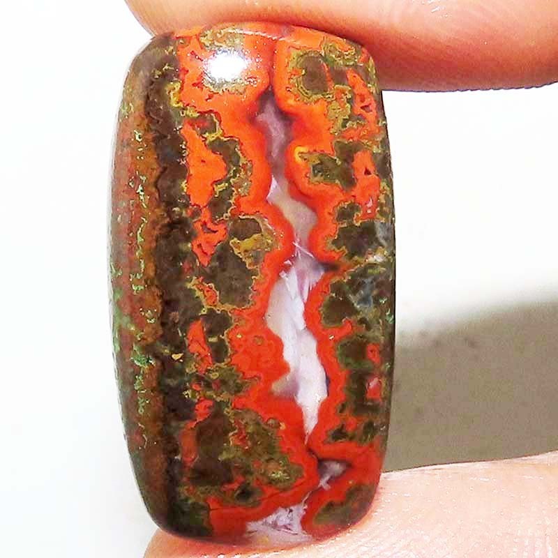 30.10 CTS 100% Natural Morocco SEAM AGATE Oval Cabochon 16X31X6mm Loose Gemstone