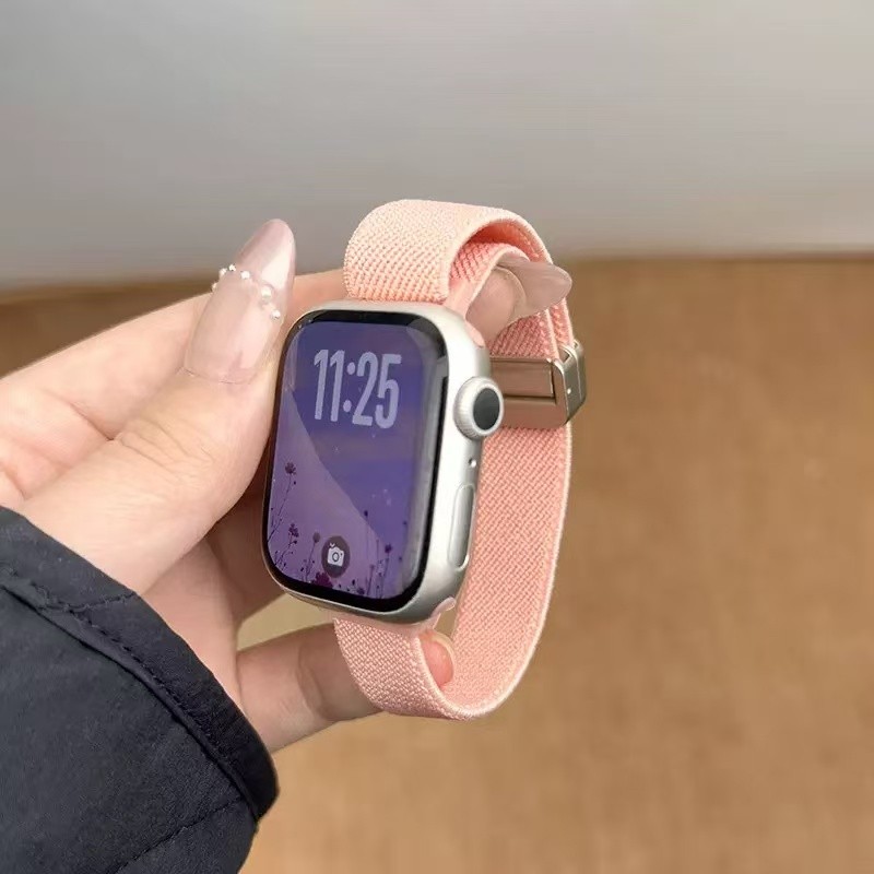 Suitable for Apple Watch/ Series 1-11/ Ultra/ SE-Magnetic Buckle Nylon Strap